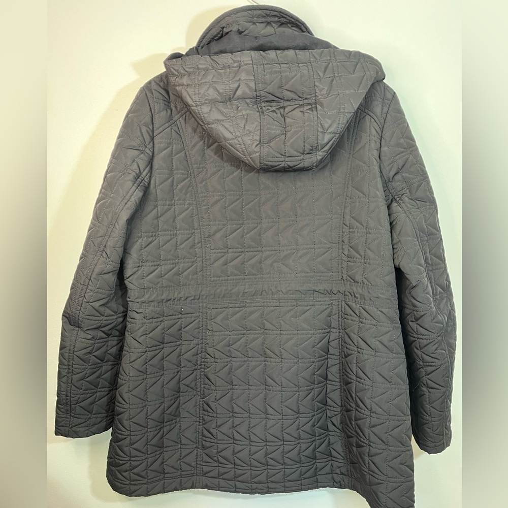 Karl Lagerfeld Women’s Black Quilted Fleece Lined Puffer Jacket Winter Coat XL - Picture 4 of 13